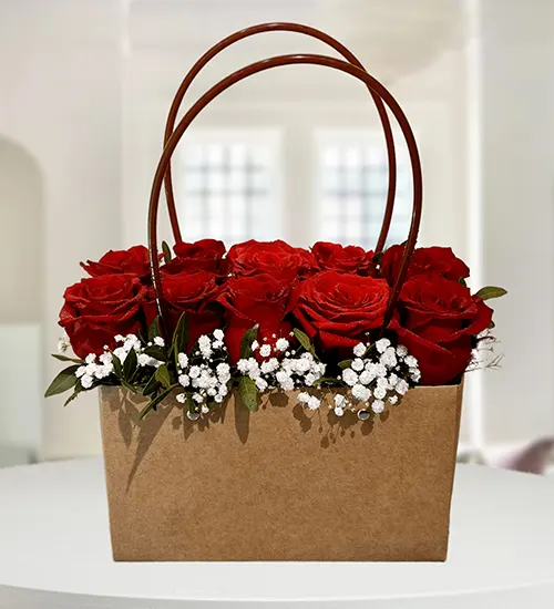 Red Roses Brawn Bag