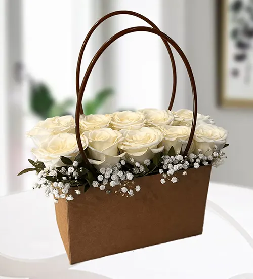 White rose bag