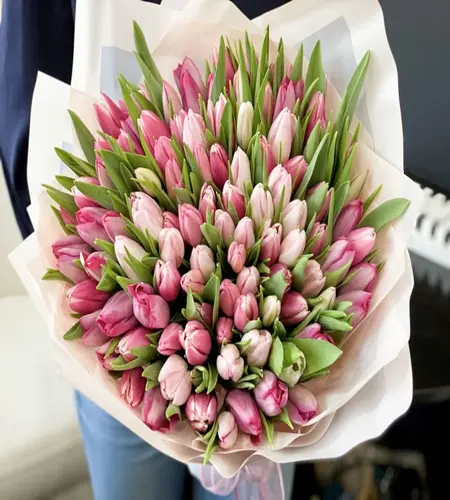 Blushing Pink Tulip Bouquet