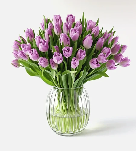 Purple Elegance Tulip Arrangement