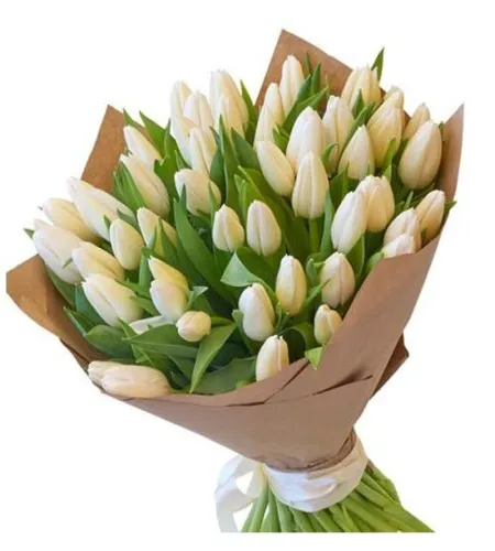 Snowy Grace White Tulip Bouquet