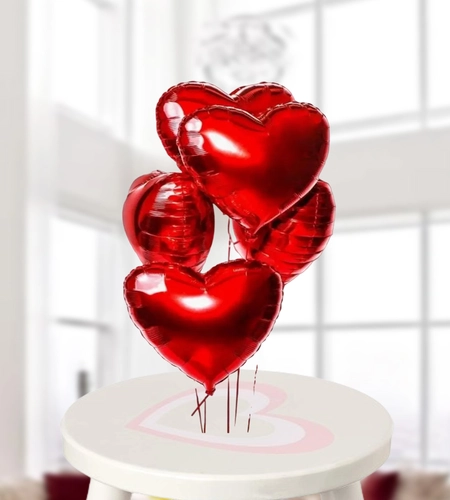 Heart-Shaped Foil Balloons