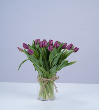 Purple Tulips in a v...