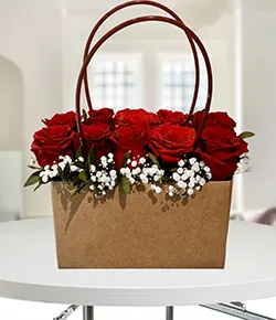 Red Roses Brawn Bag